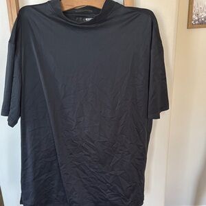 Bugatchi Vomo Charcoal Black 80’s Triple Mercerized Cotton Short Sleeve Tee